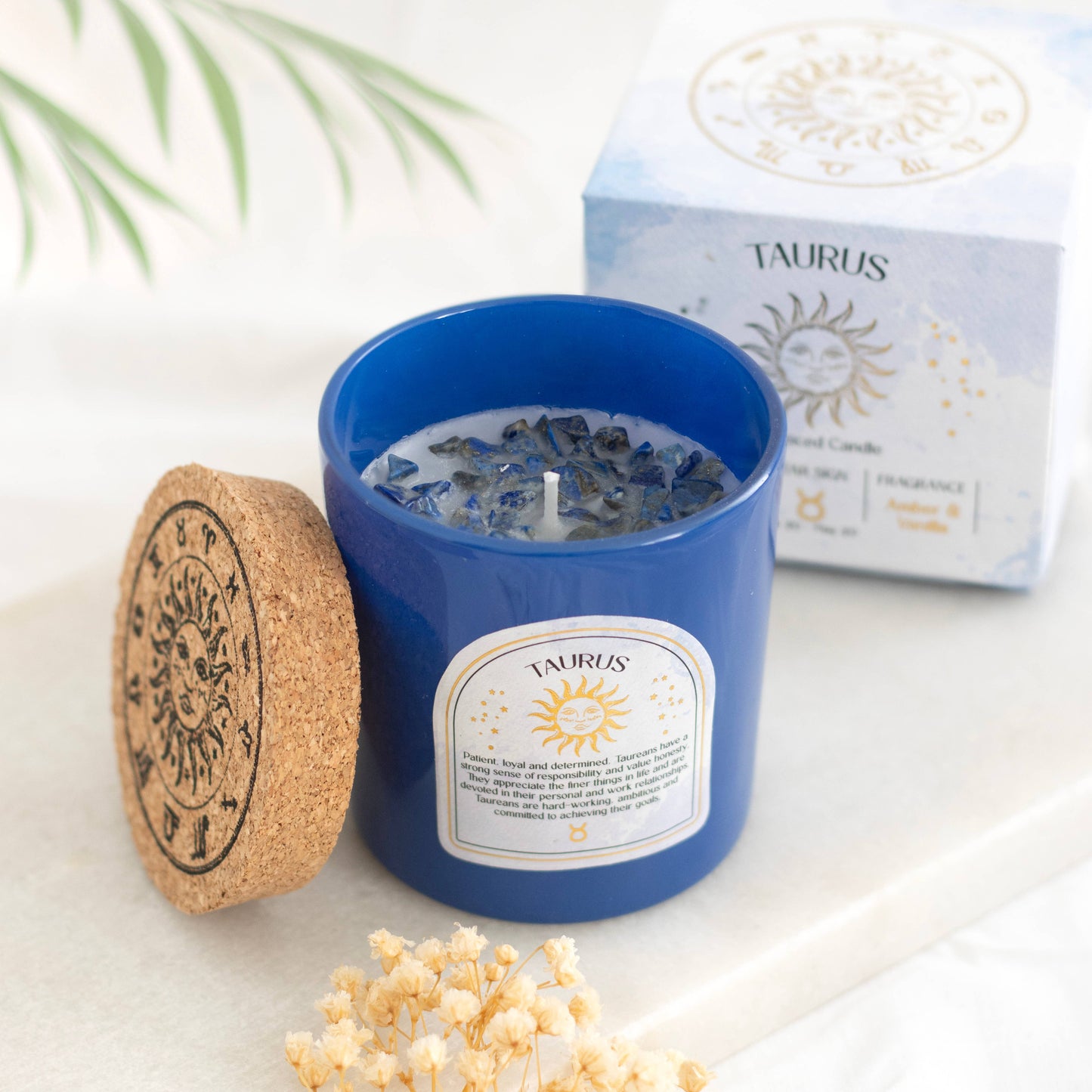 Crystal Candle Taurus (Amber & Vanilla)