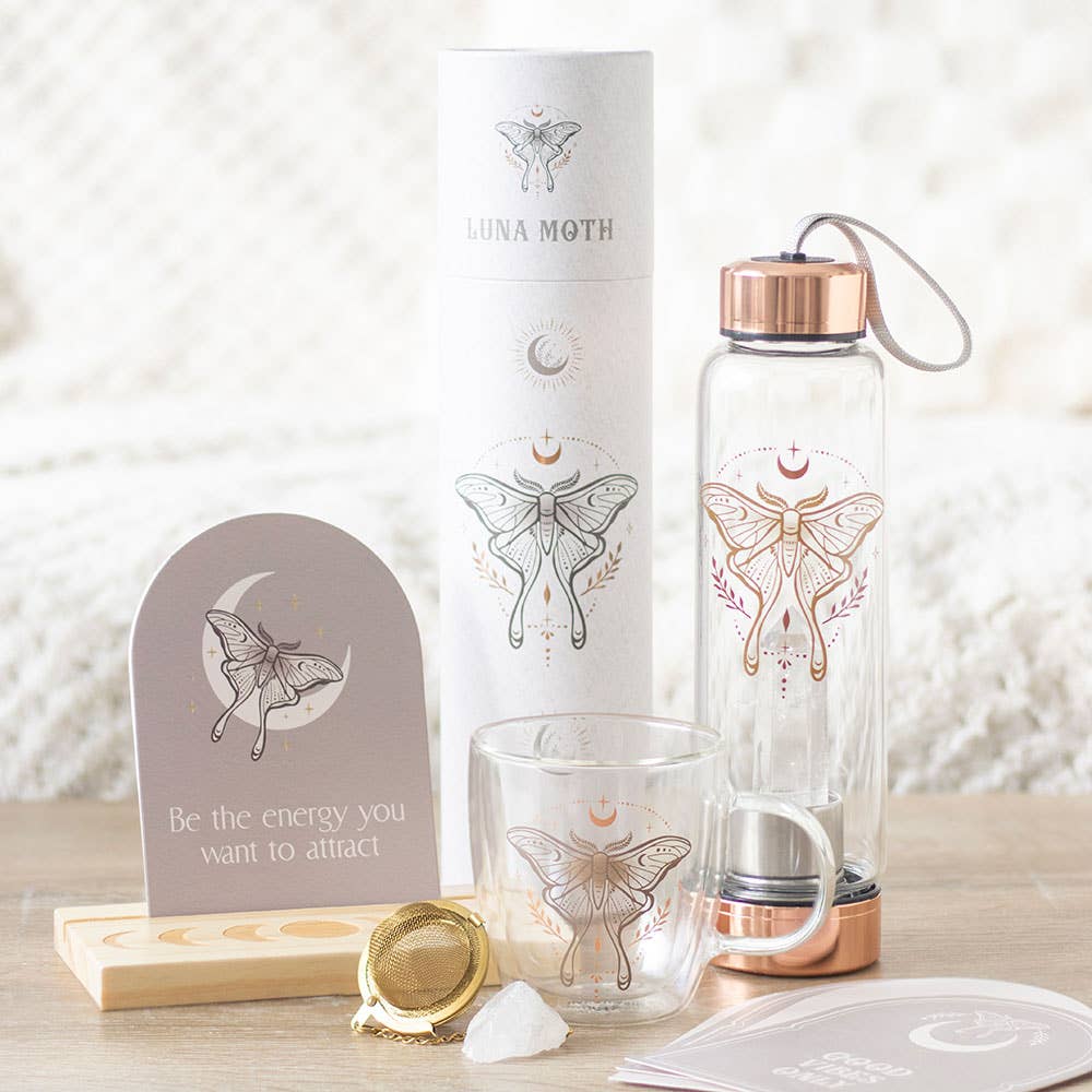 Glas-Tasse Luna Moth mit Teesieb