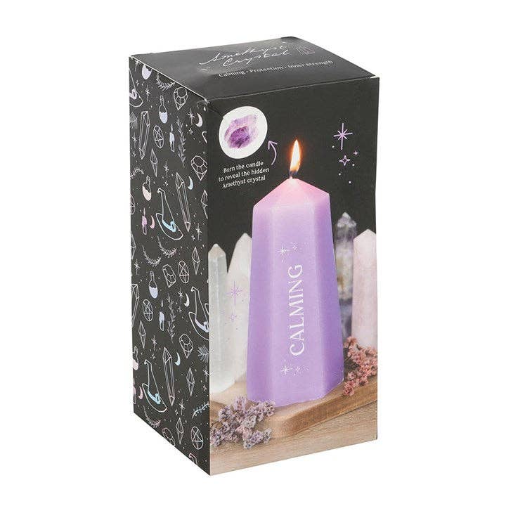 Kristallkerze mit Amethyst