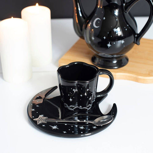 Espressotasse, Untertasse und Löffel-Set