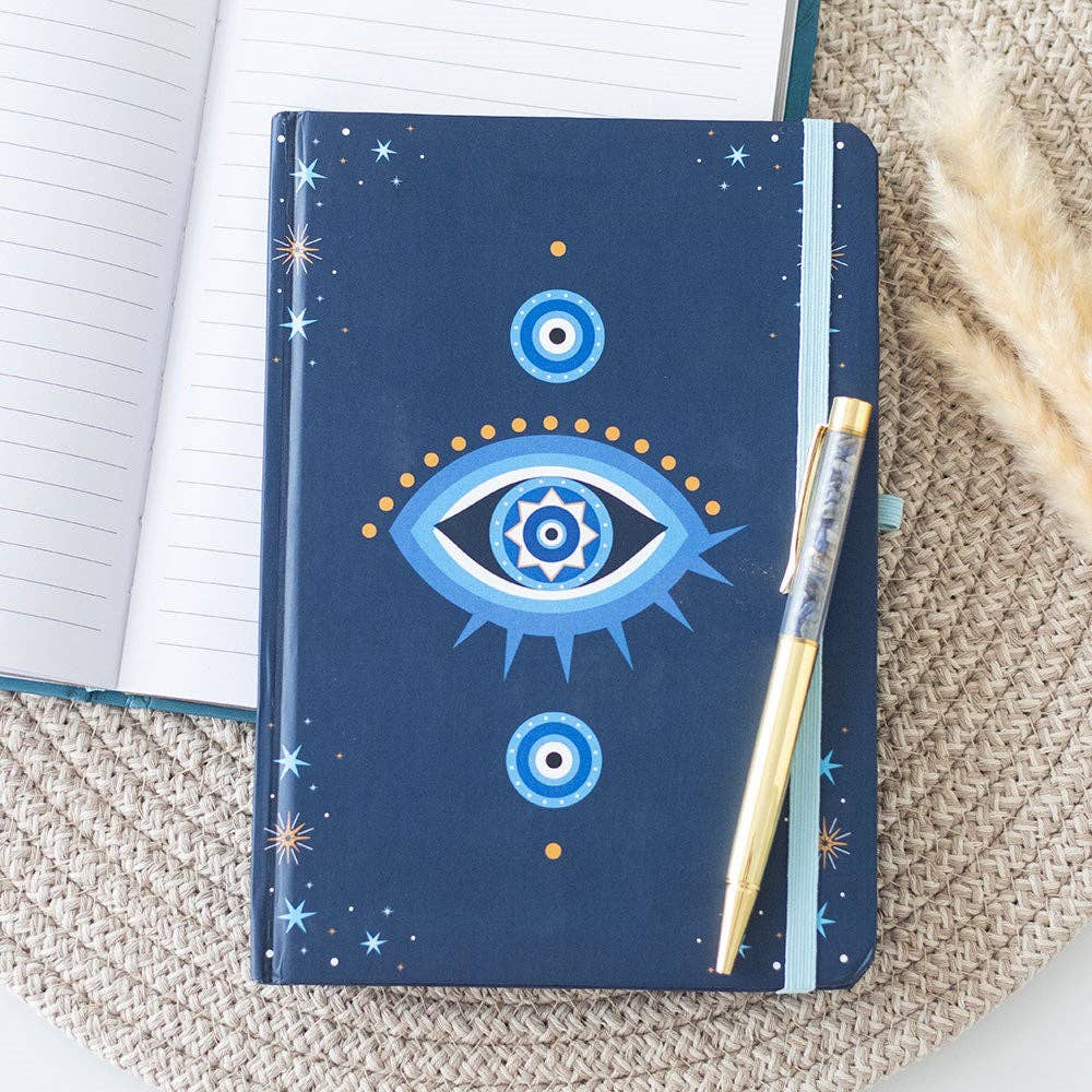 Notizbuch Allsehendes Auge mit Stift