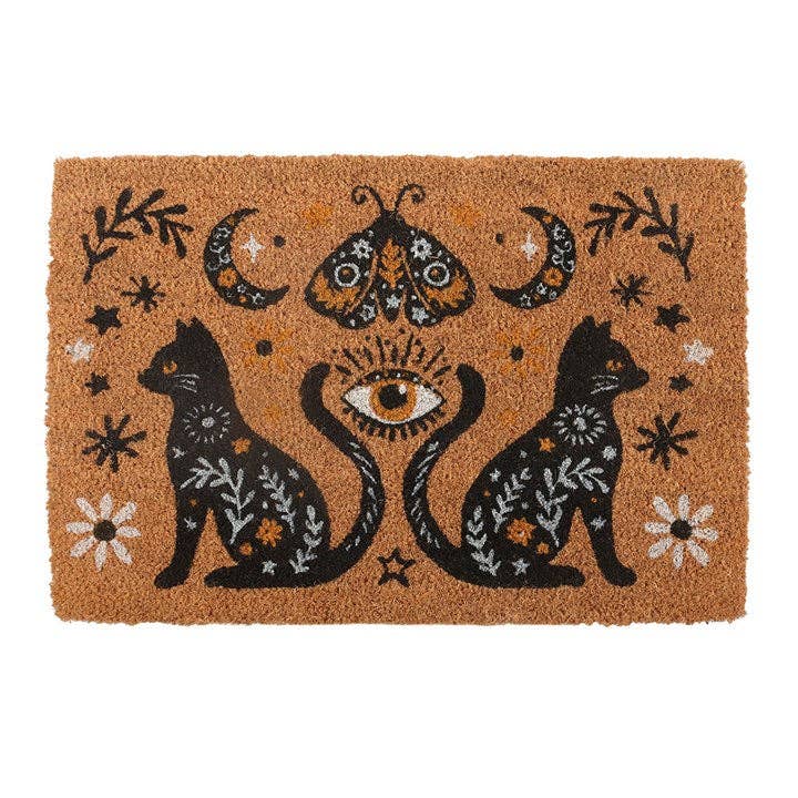 Fußmatte mit mystischen Katzen
