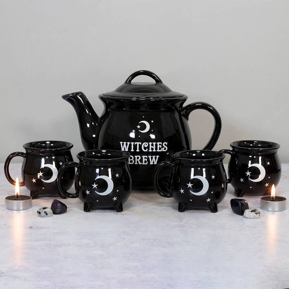 Witches Brew Halloween Tea Set with Ceramic Teapot