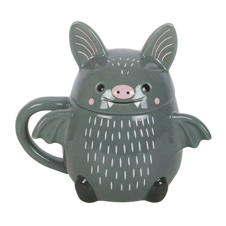 Niedliche Fledermaus-Tasse mit Deckel