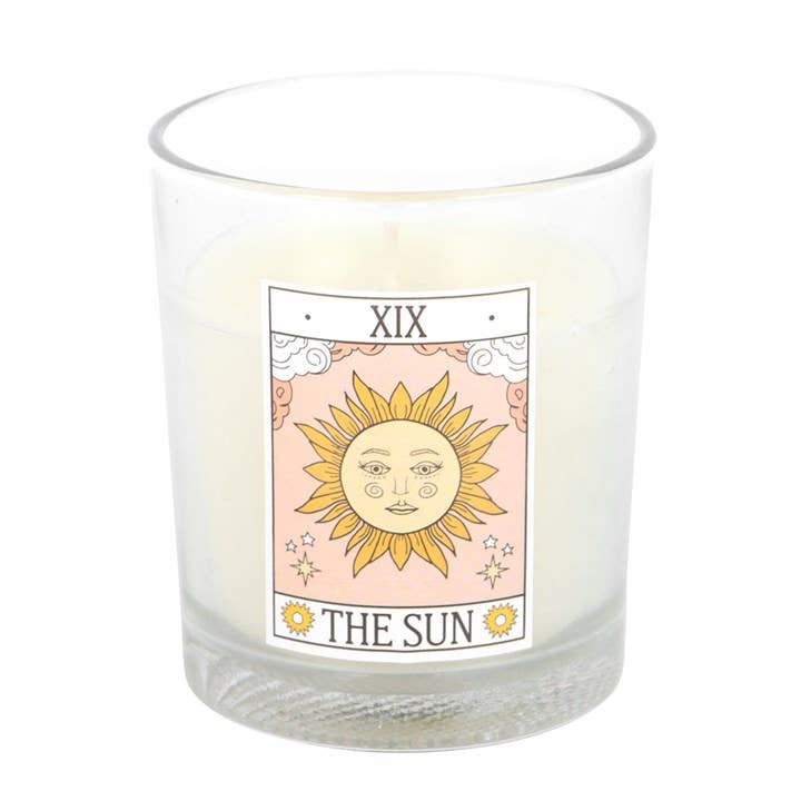 Die Sonne Vintage Tarotkarte Rosenkerze