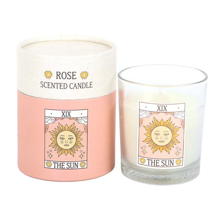 Die Sonne Vintage Tarotkarte Rosenkerze