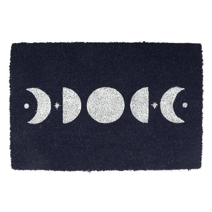 Dark Blue Moon Phases Doormat