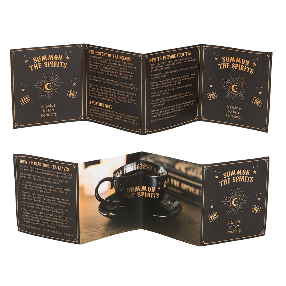 Black Talking Board Teetasse und Untertasse