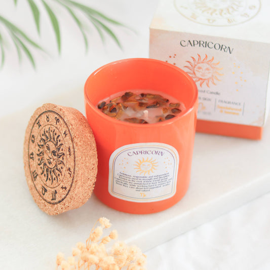 Crystal Candle Capricorn ( Sandelwood & Jasmine)