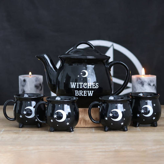 Witches Brew Halloween Tea Set with Ceramic Teapot