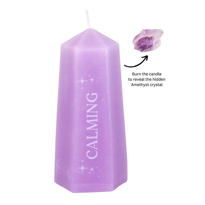Kristallkerze mit Amethyst