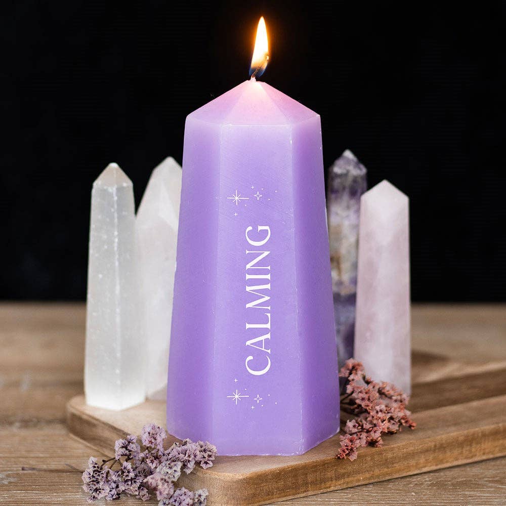 Kristallkerze mit Amethyst