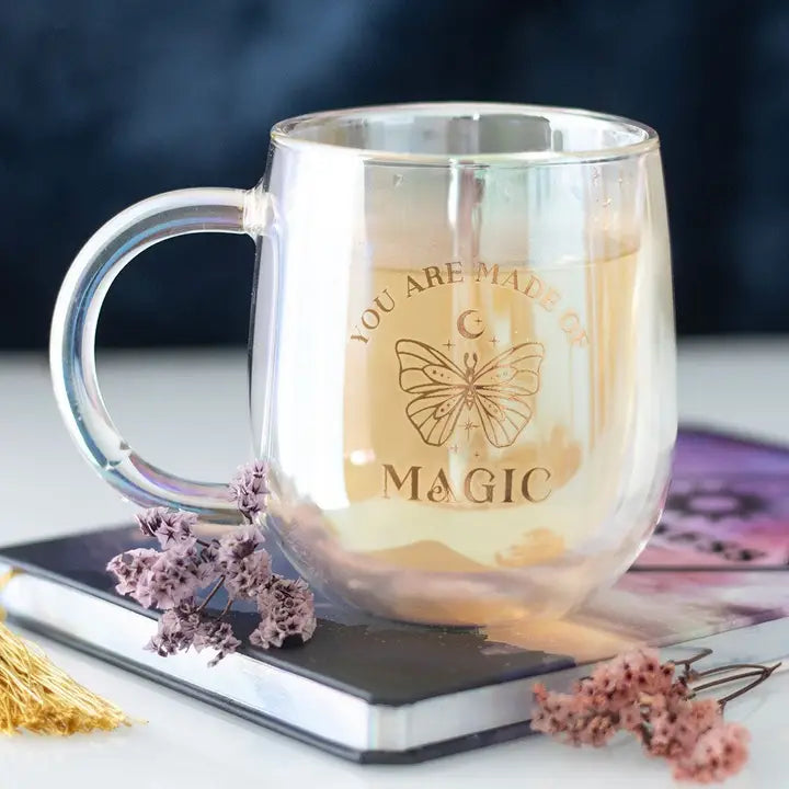 You are made of magic double walled glass mug