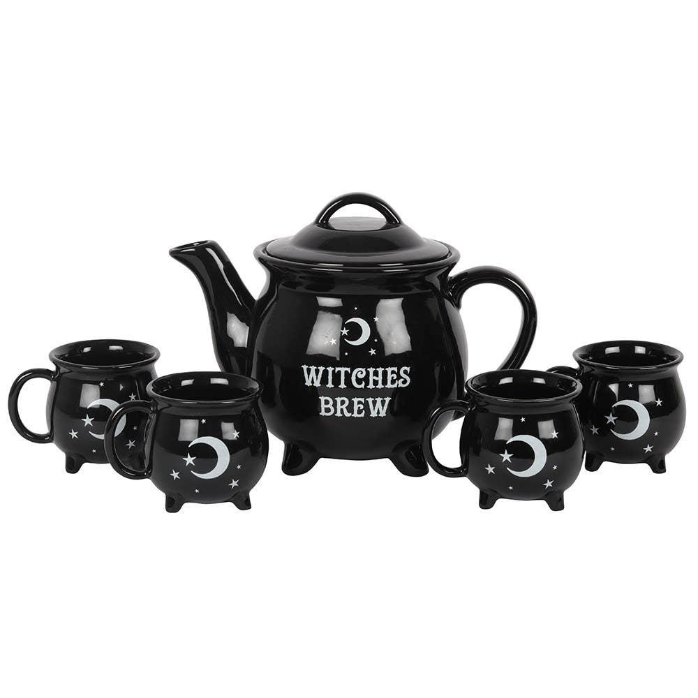 Witches Brew Halloween Tea Set with Ceramic Teapot