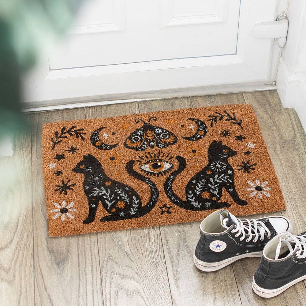 Fußmatte mit mystischen Katzen