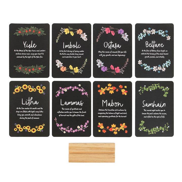 Wheel of the Year Cards with stand