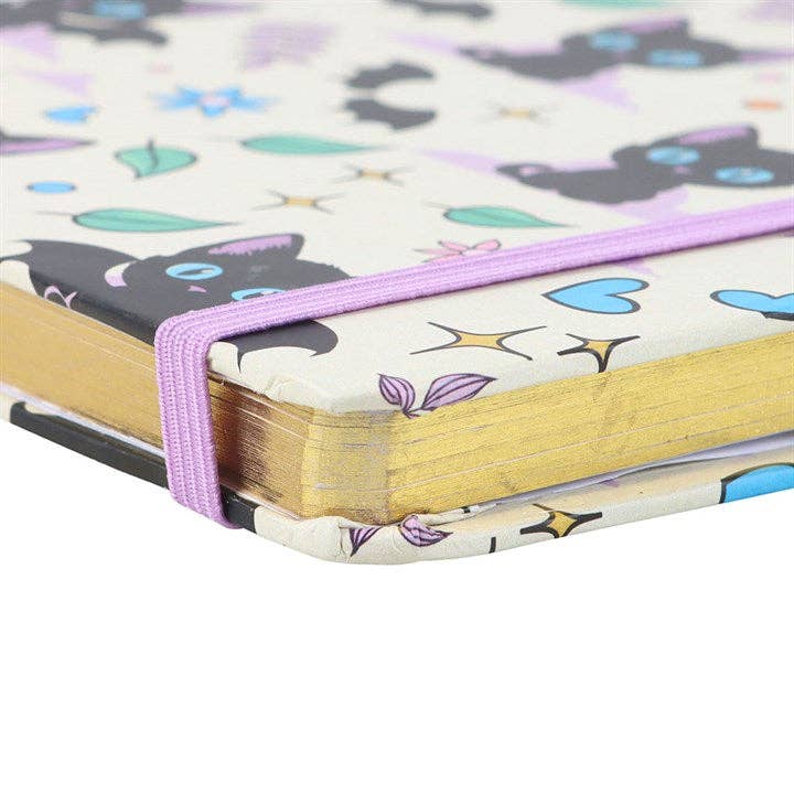 Notizbuch Katze/Fledermaus mit Stift